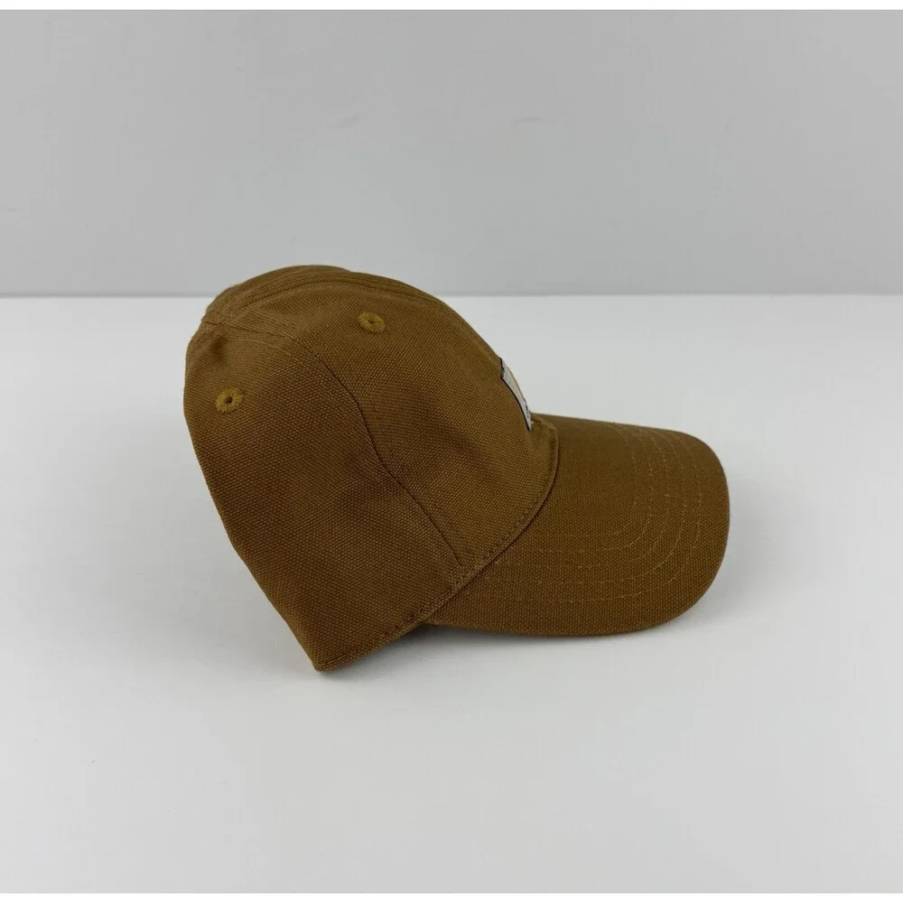 NEW Carhartt Infant Brown Canvas Cotton Logo Stretch Baseball Cap Hat AH8900